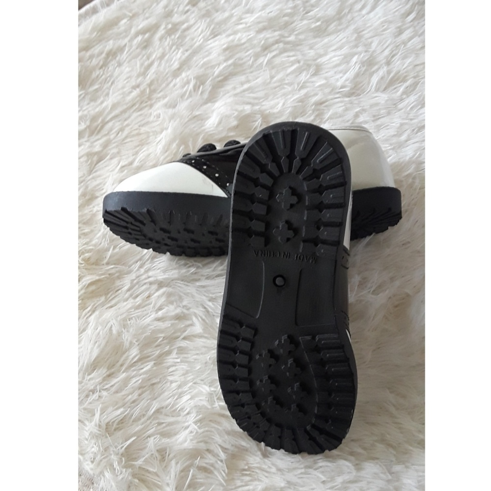 BLACK AND WHITE Saddle Shoes vintage style - Picture 5 of 8